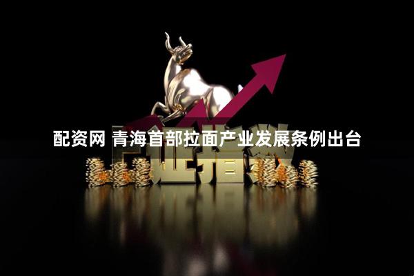 配资网 青海首部拉面产业发展条例出台